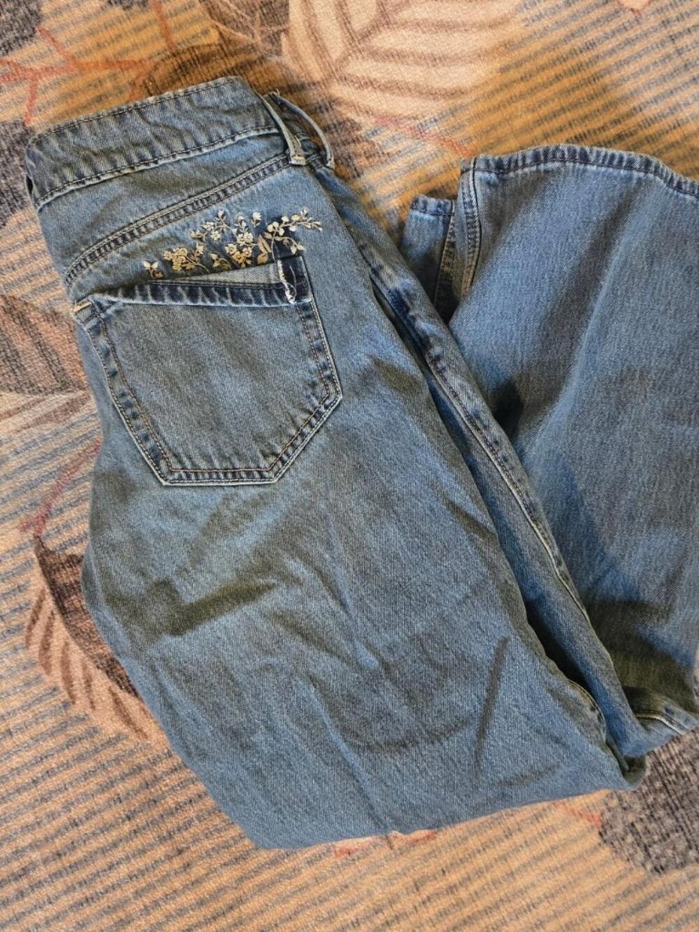 Hollister Low Rise Embroidered Jeans